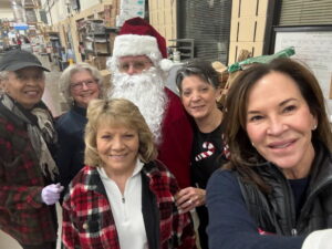 Santa stopped in to visit our volunteers 